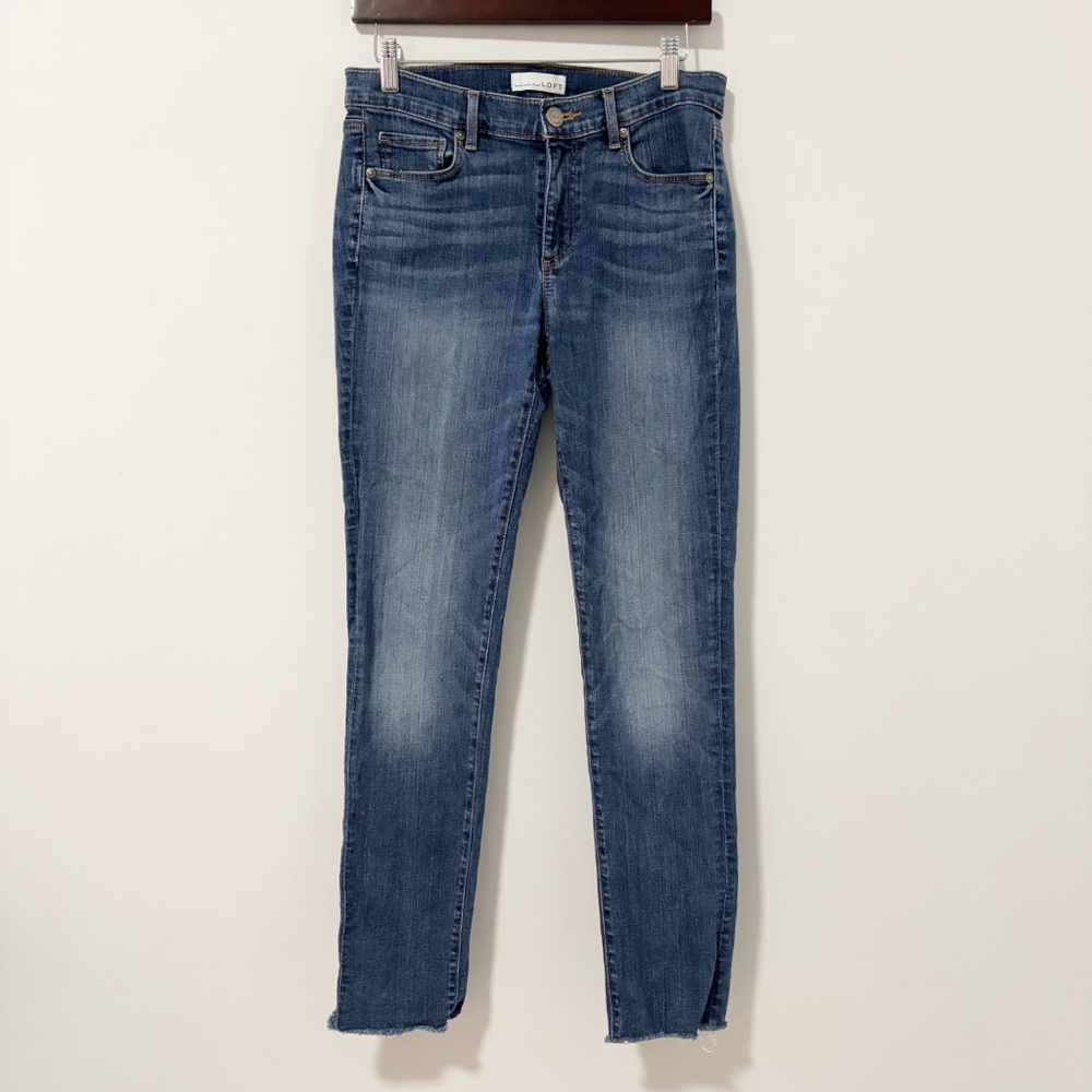 LOFT Made and Loved Modern Straight Jeans‎ Womens Size 6 Blue Mid Rise